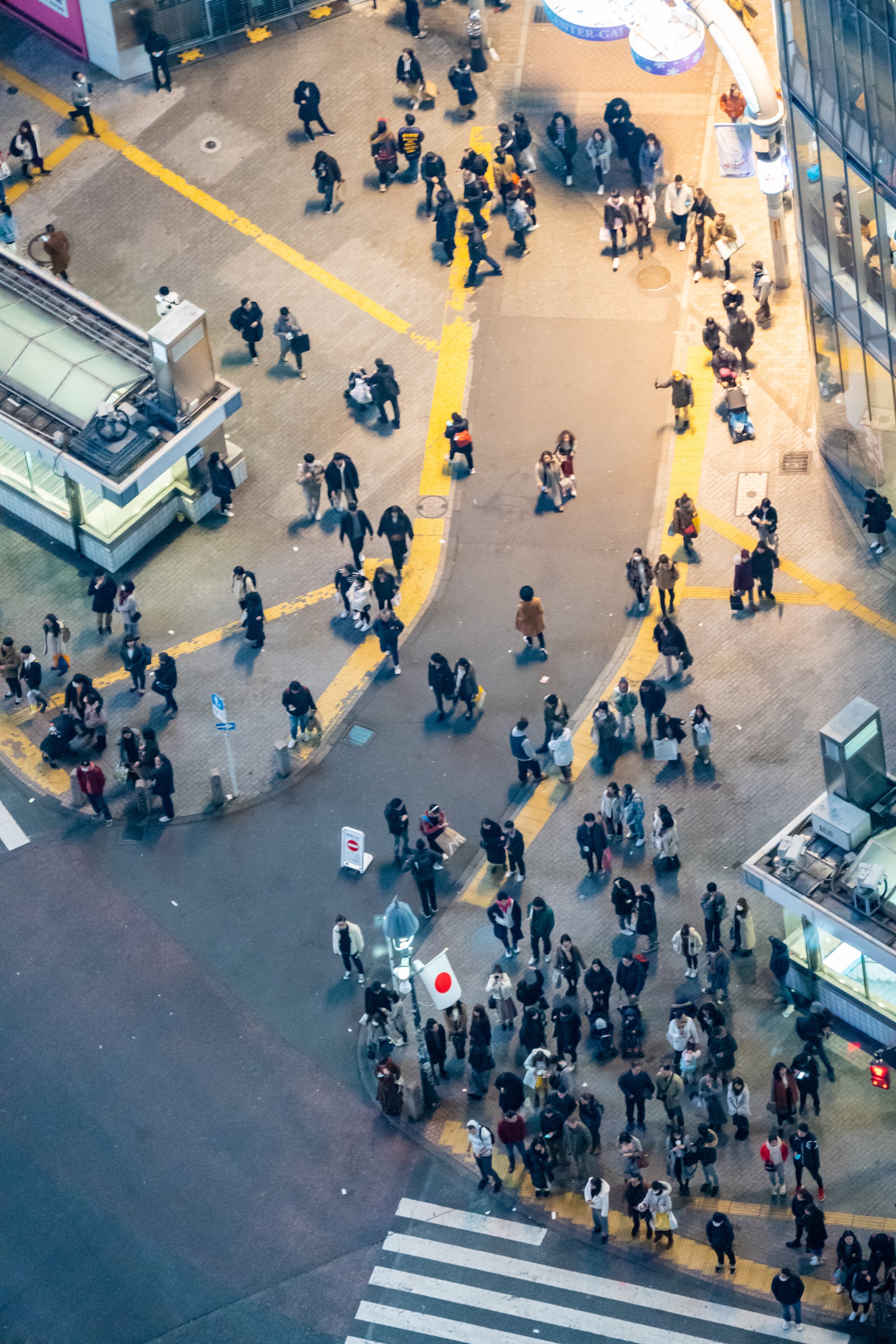 고층에서 내려다본 시부야 교차로